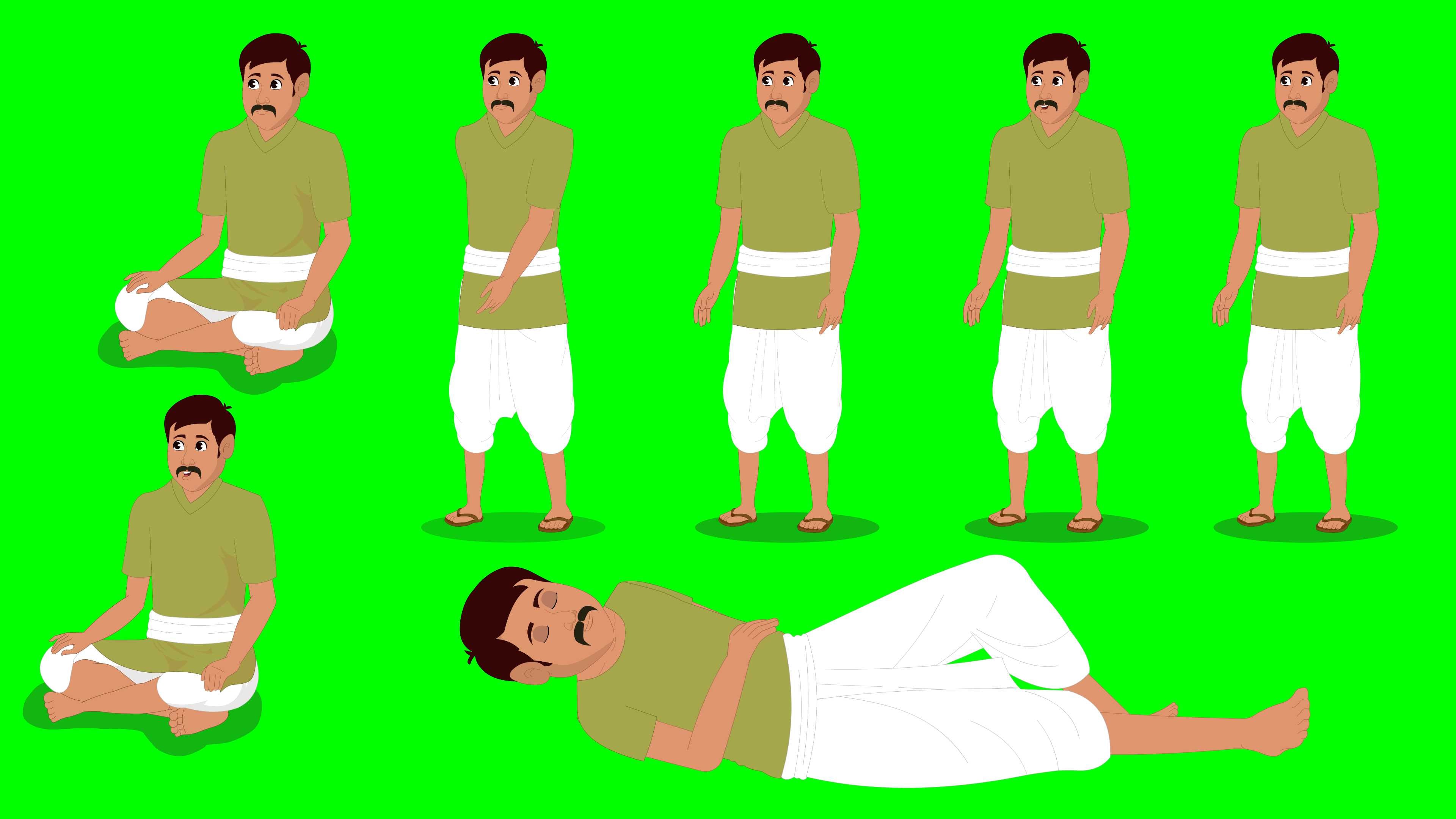 Green Screen Character For Mobile Animation