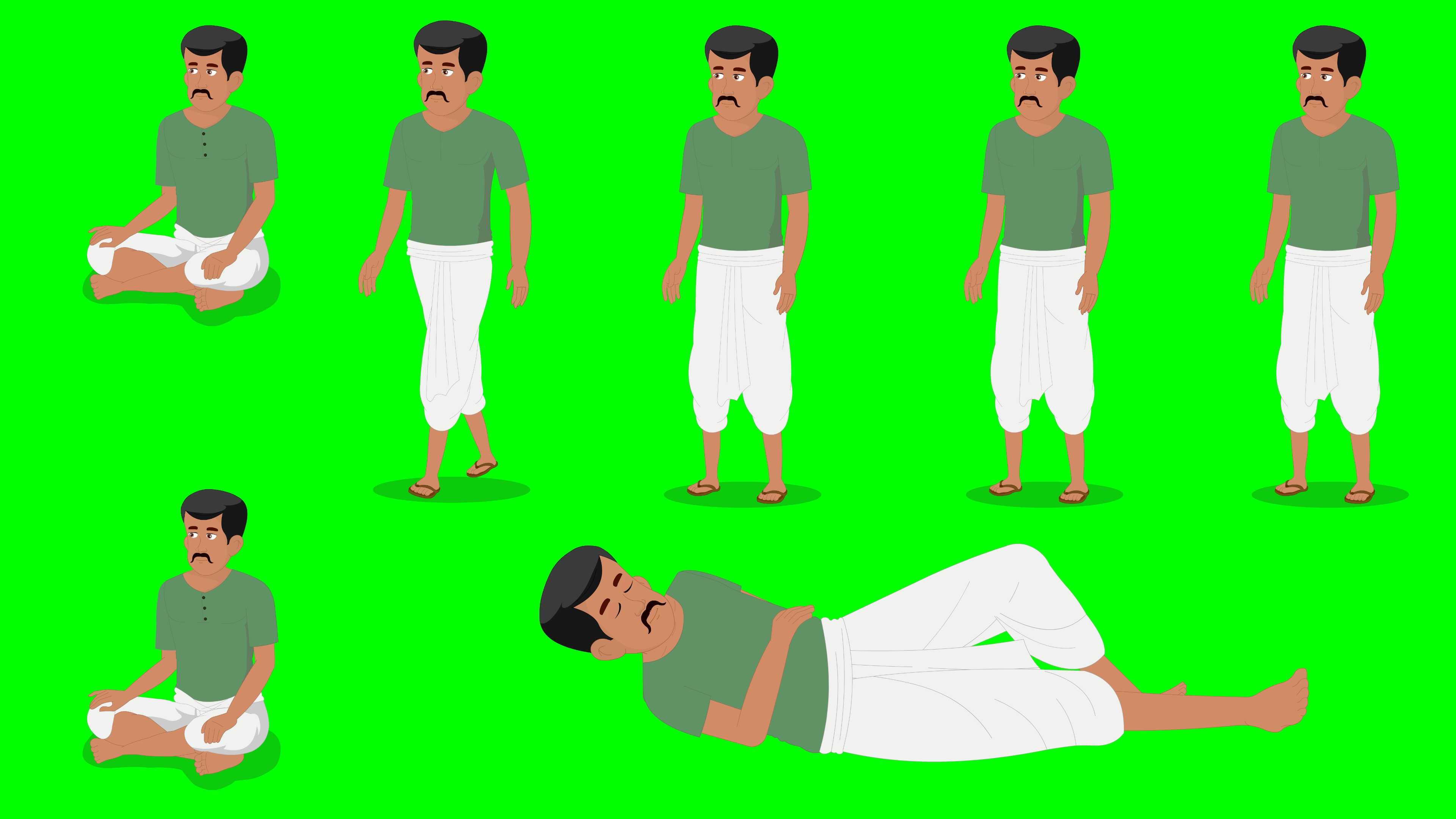 Green Screen Character For Mobile Animation