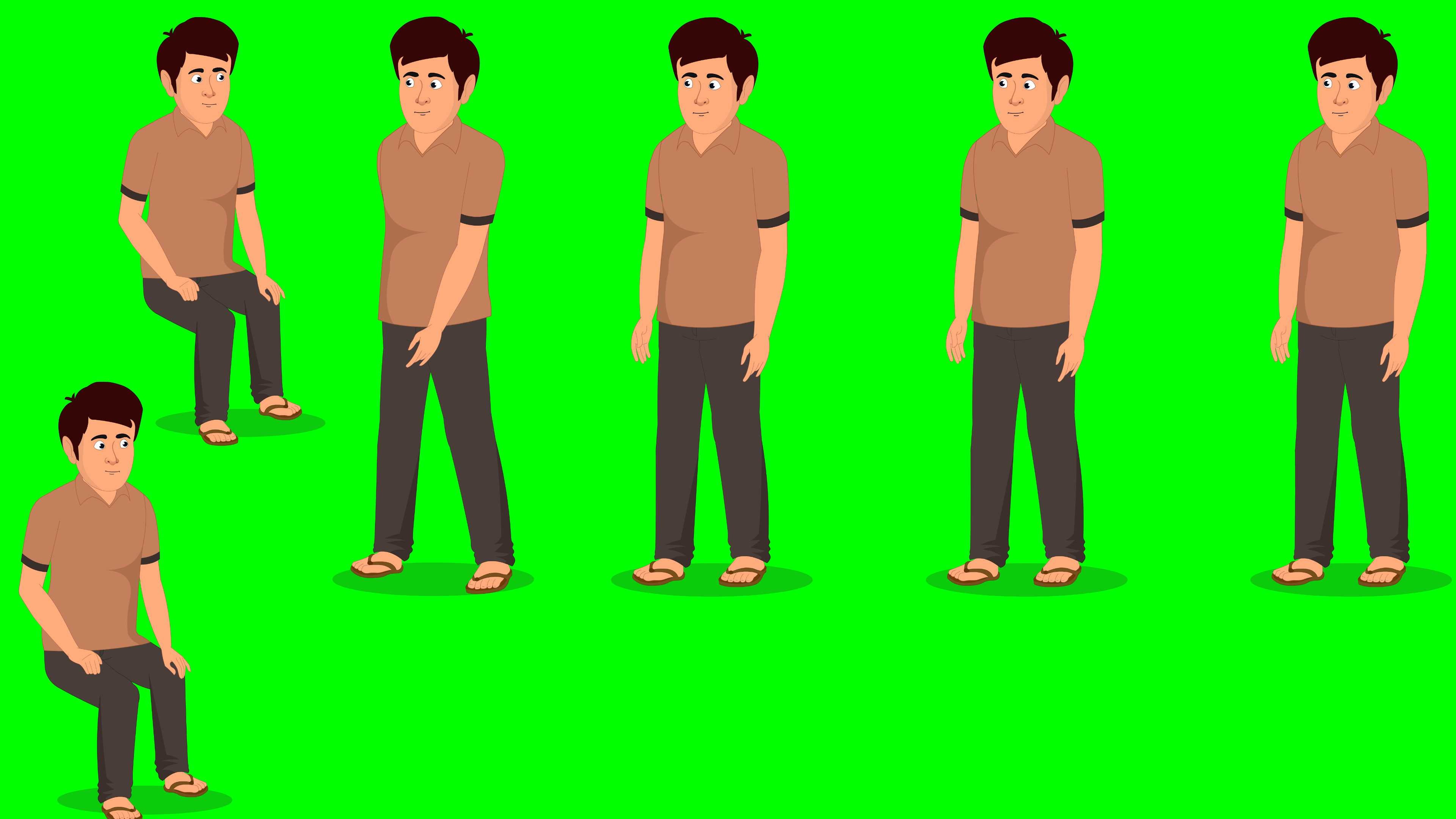 Green Screen Character For Mobile Animation