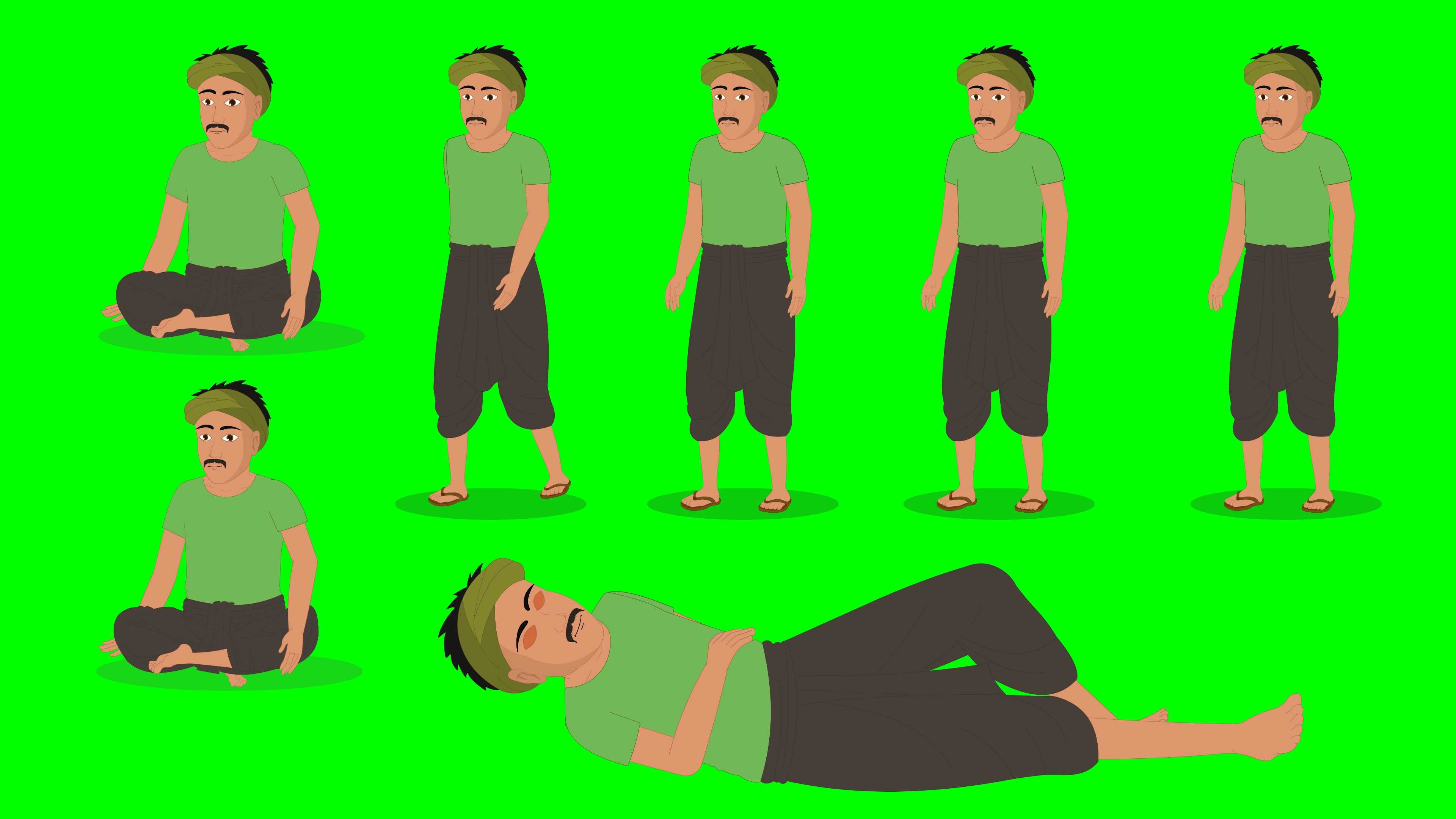 Green Screen Character For Mobile Animation