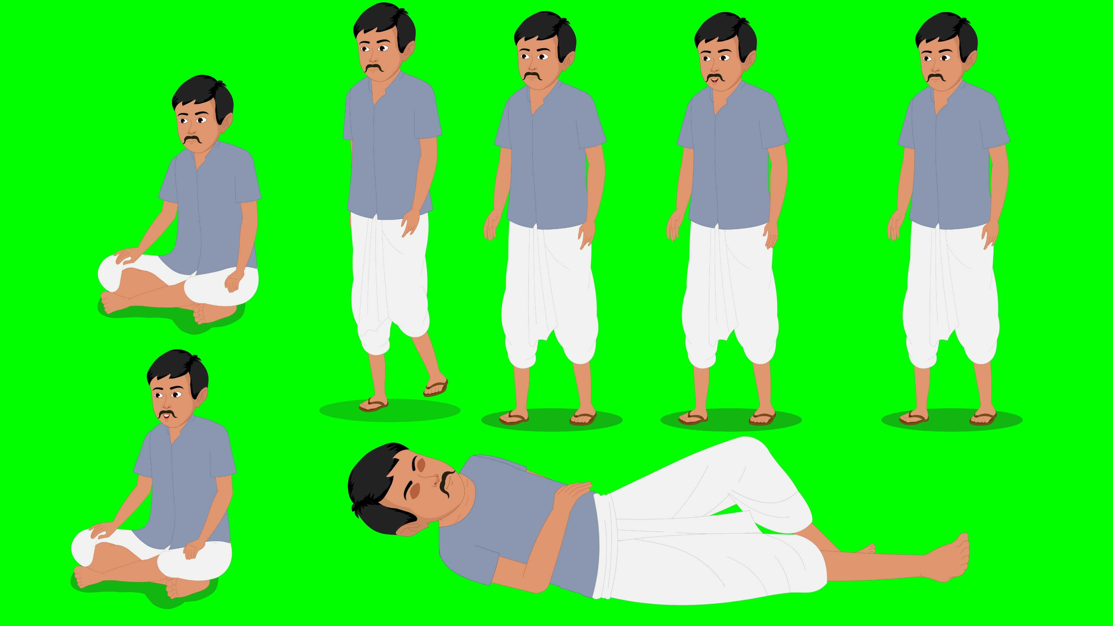 Green Screen Character For Mobile Animation