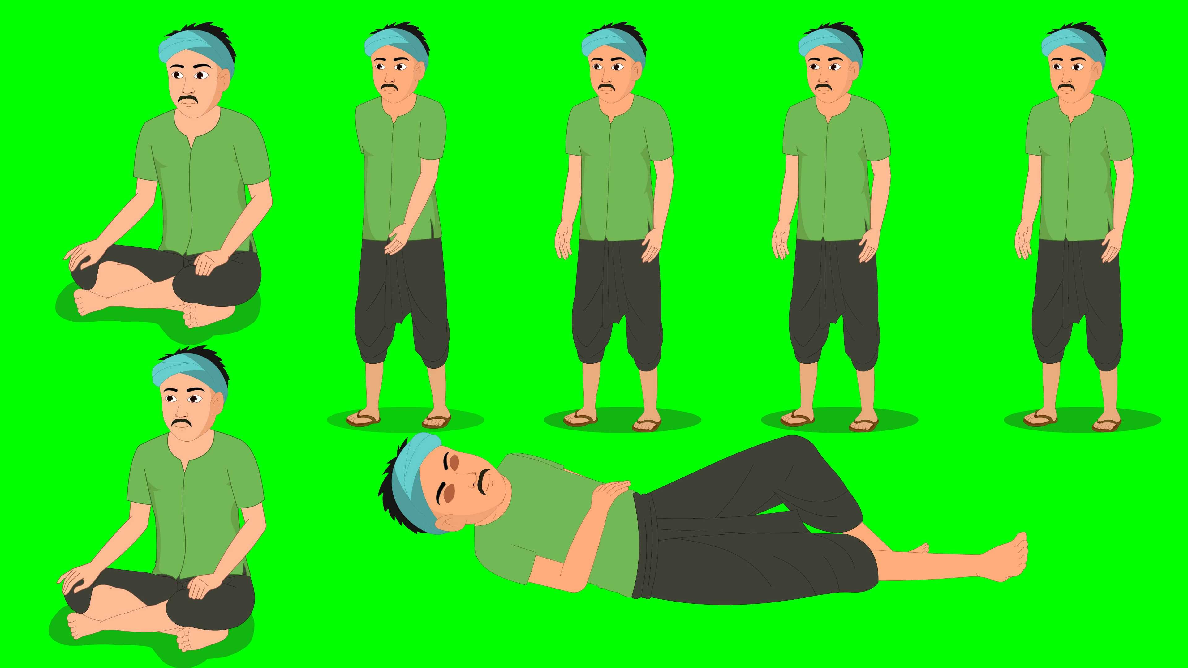 Green Screen Character For Mobile Animation