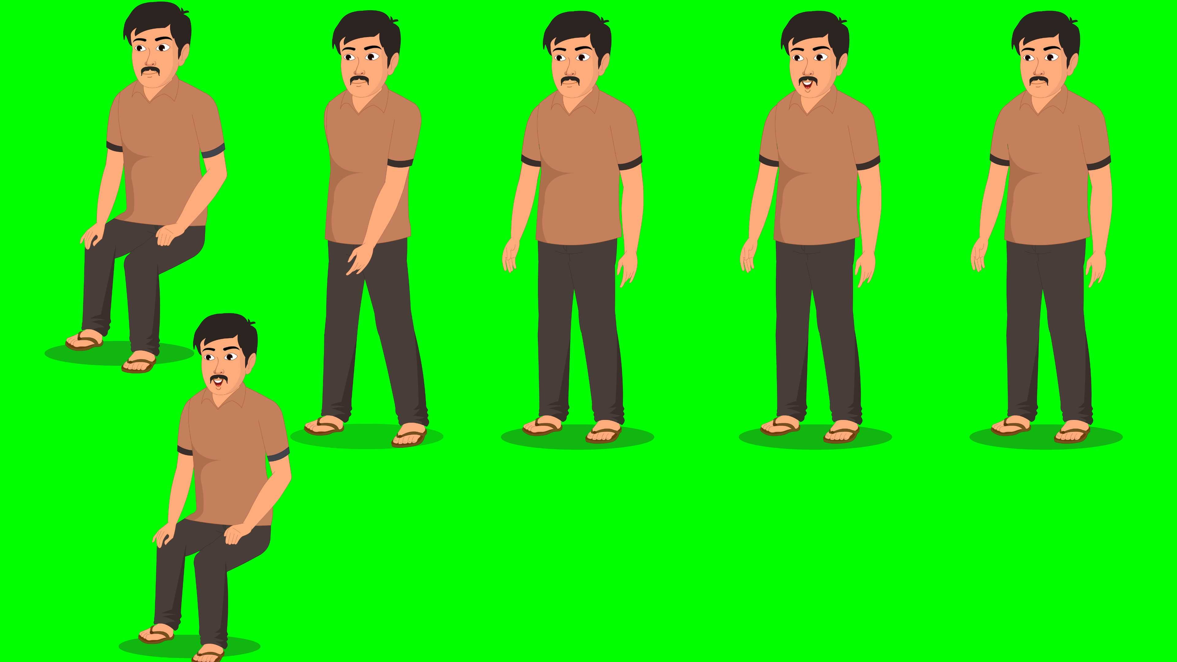 Green Screen Character For Mobile Animation