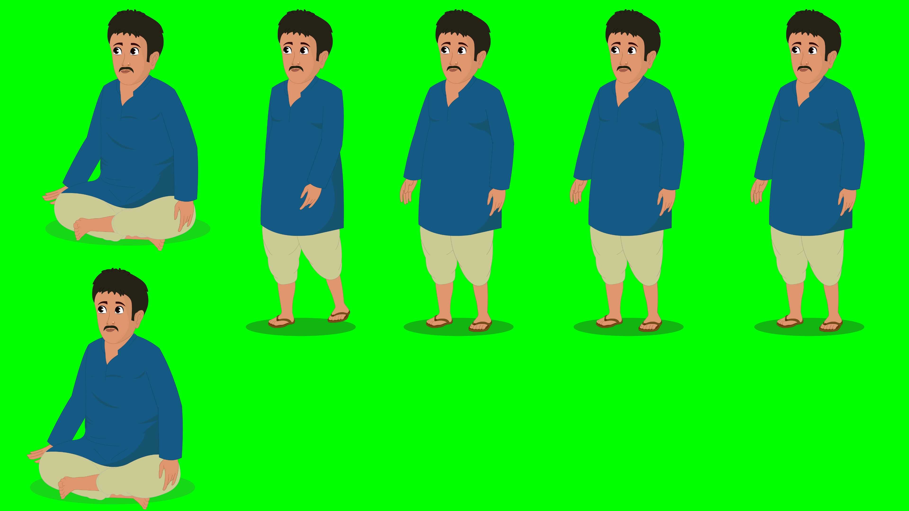 Green Screen Character For Mobile Animation