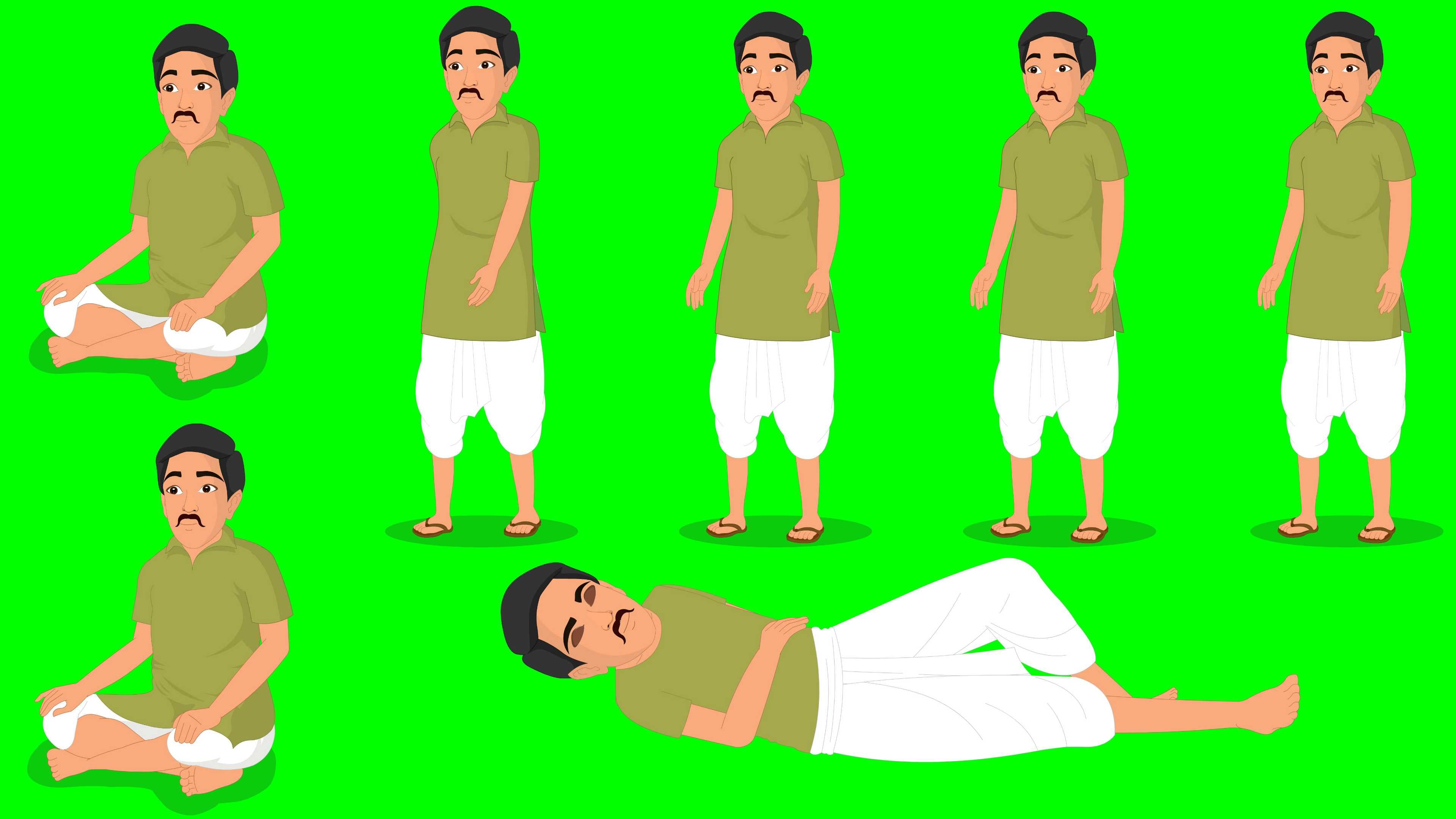Green Screen Character For Mobile Animation